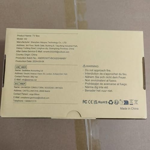 Pinstone W2 TV Box - Android 12