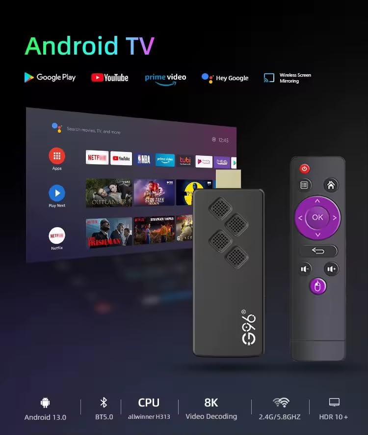 Nexbyte G96 8K TV Stick – Android 13