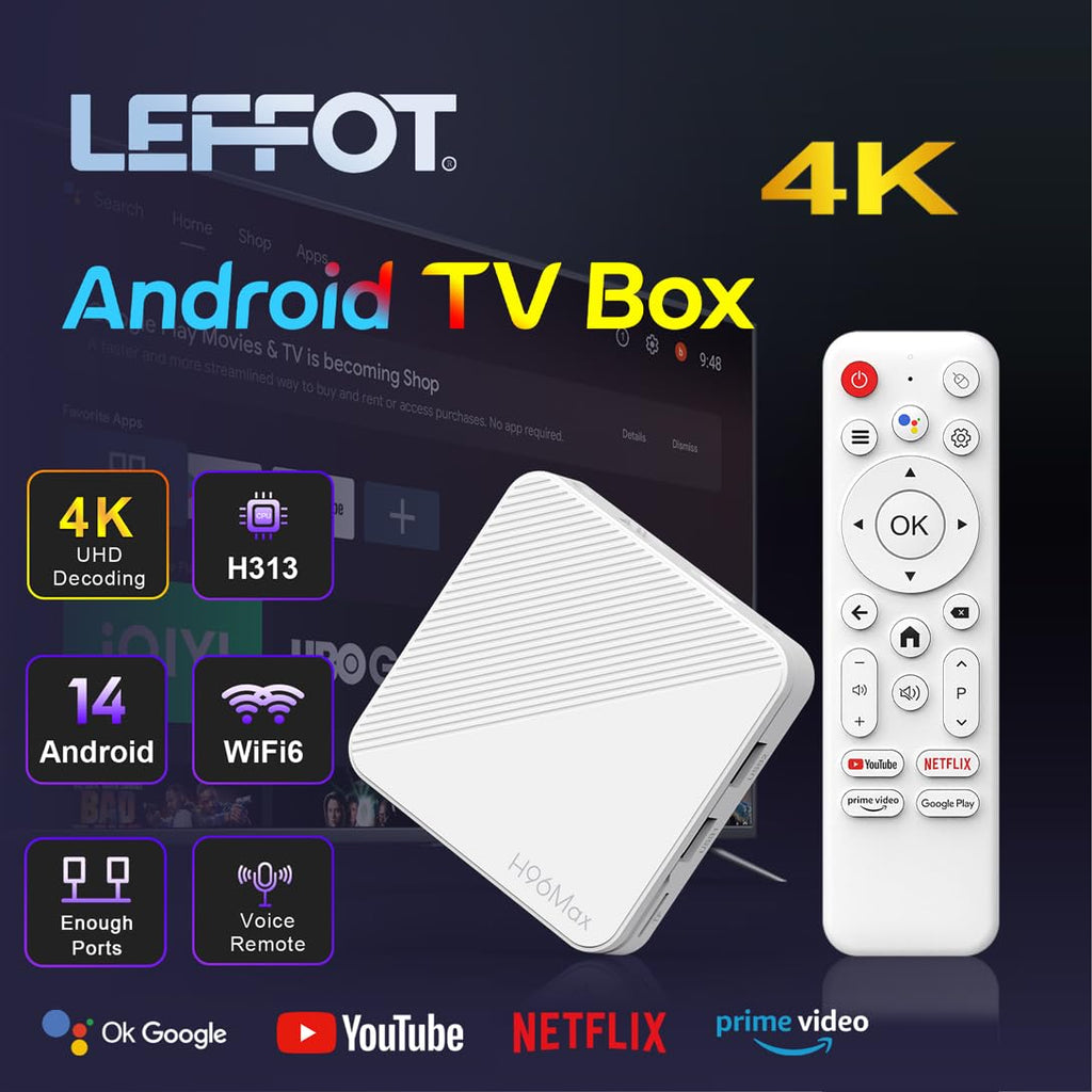 Leffot H313 4K TV Box – Android 14