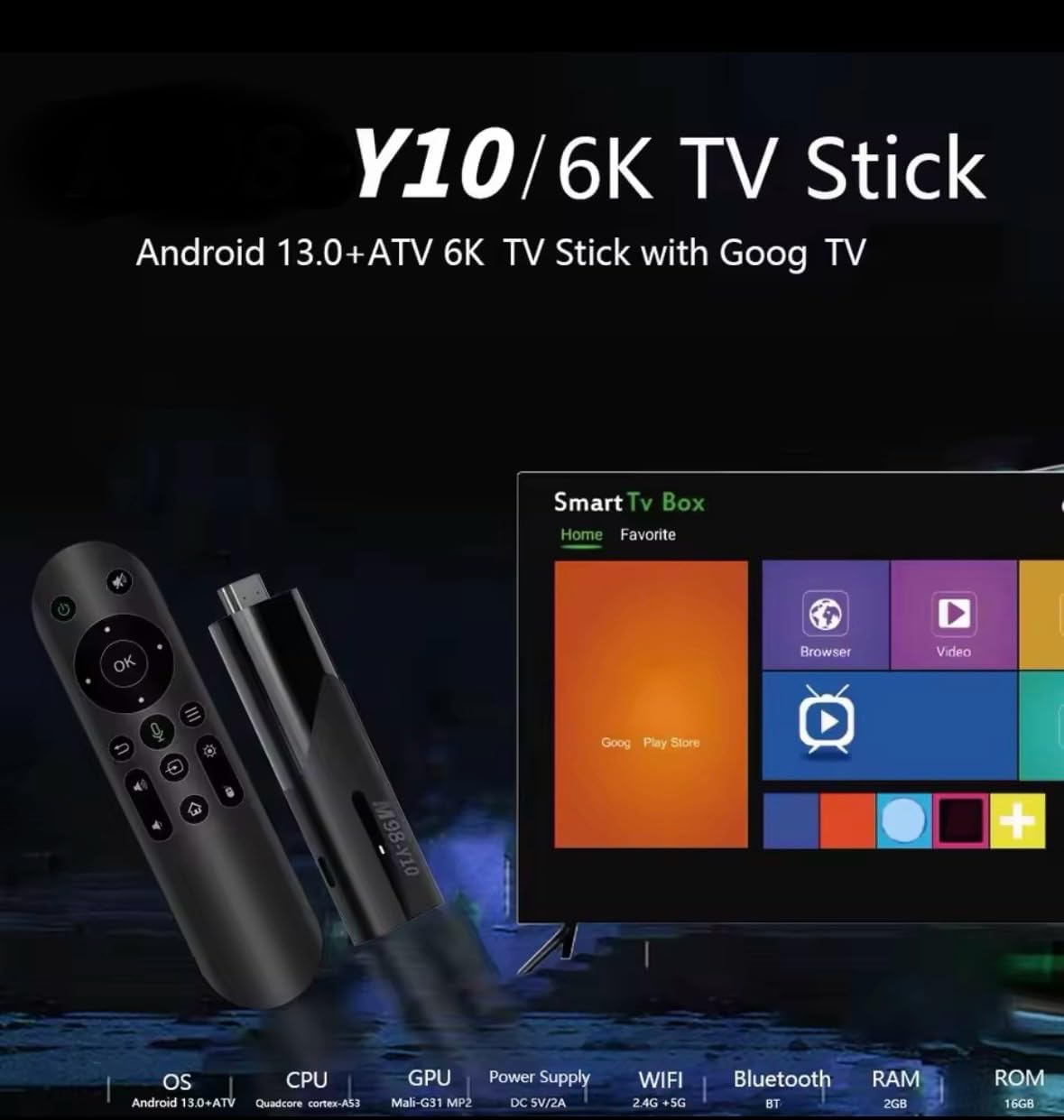 Y10 4K TV Stick - Android 13
