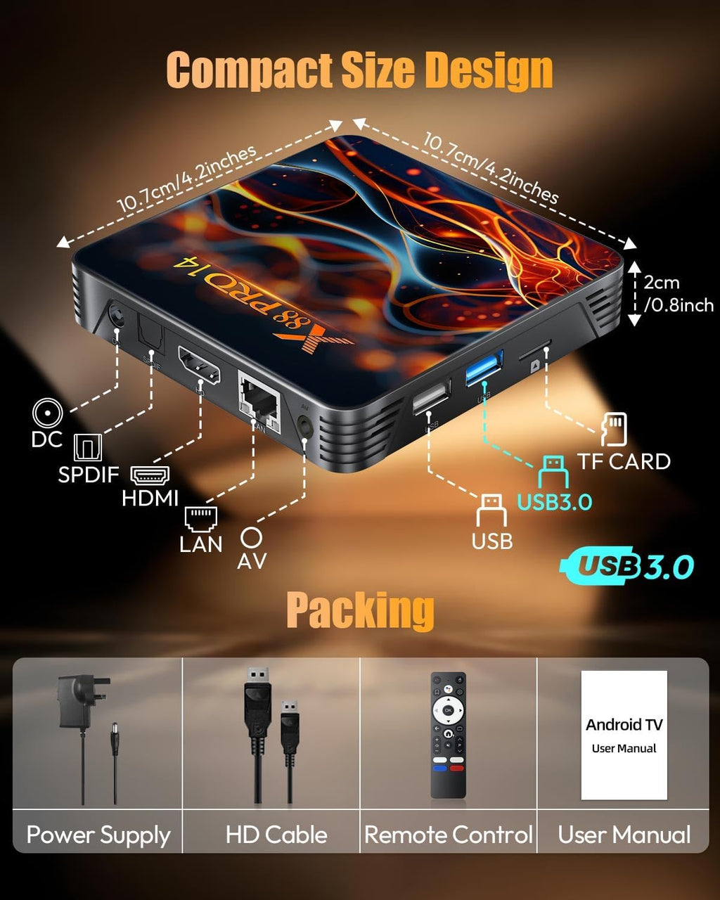 Easytone 8K TV Box 2025 –;Android 14