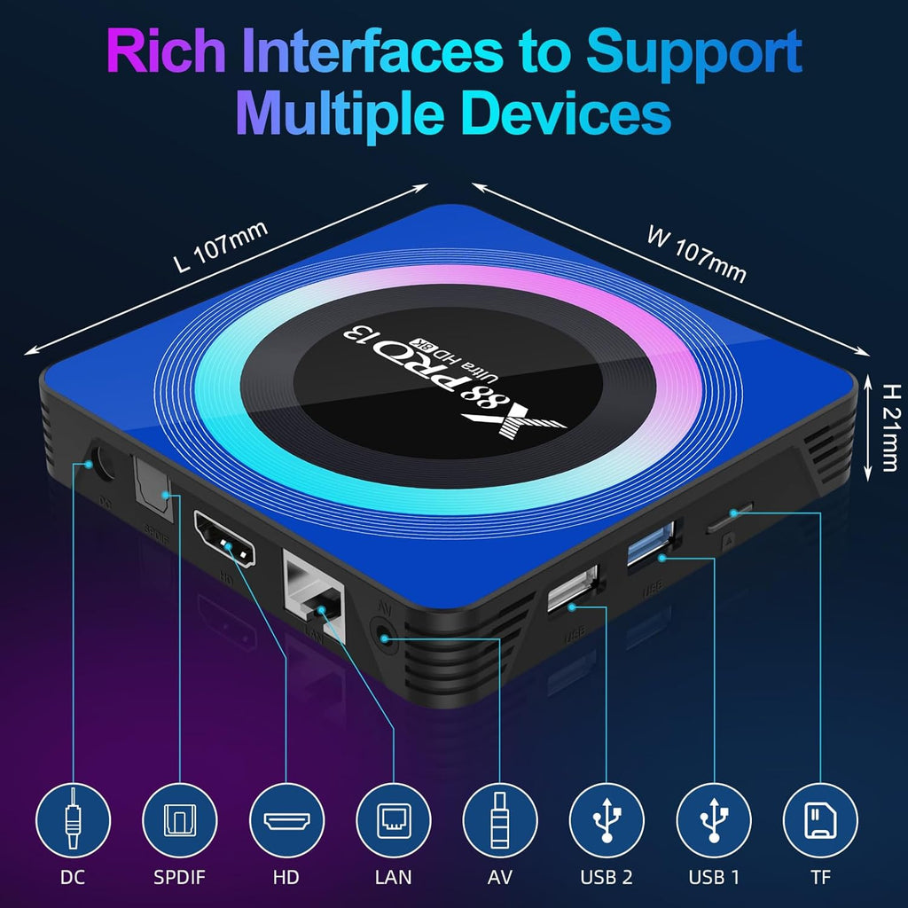 IdealRoyal X88 Pro TV Box – Android 13