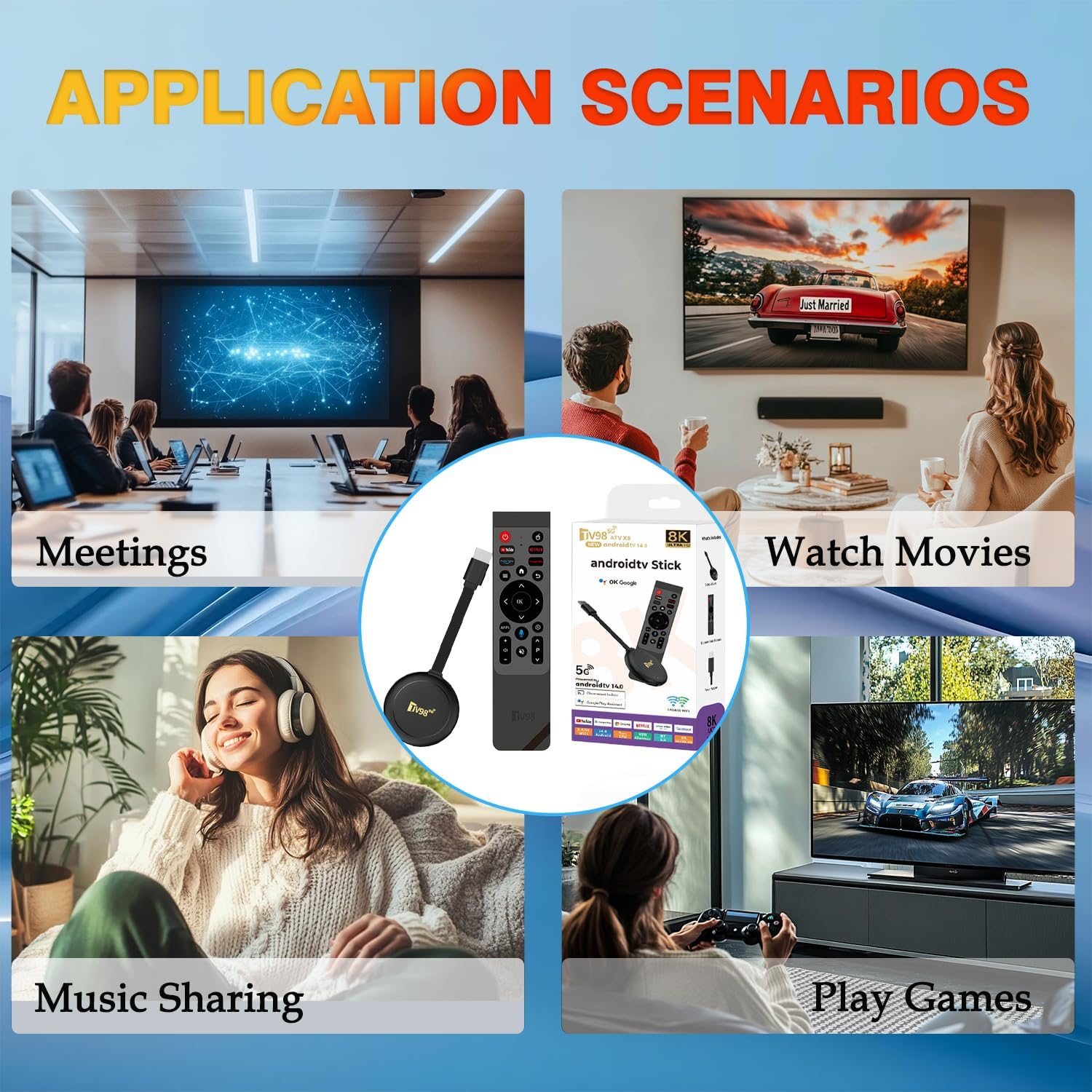 OraTrade Smart 8K TV Stick – Android 14.1