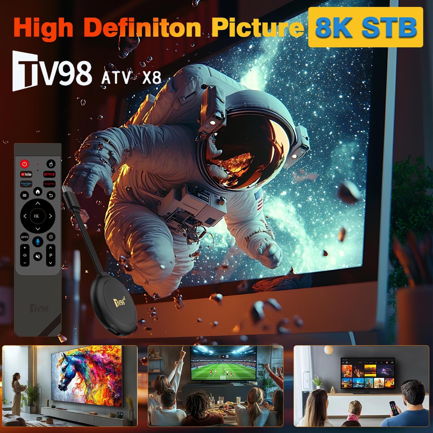 Szseynmy TV Stick 4K (Model A) – Android 14