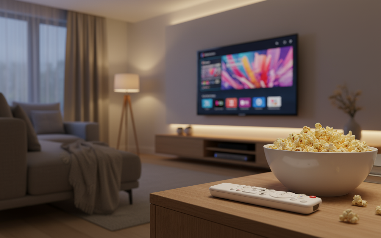 Android TV Box in modern living room